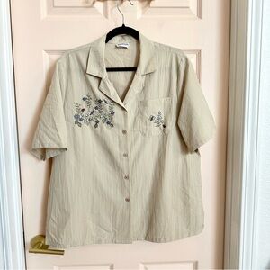 Tan floral Bonworth button up